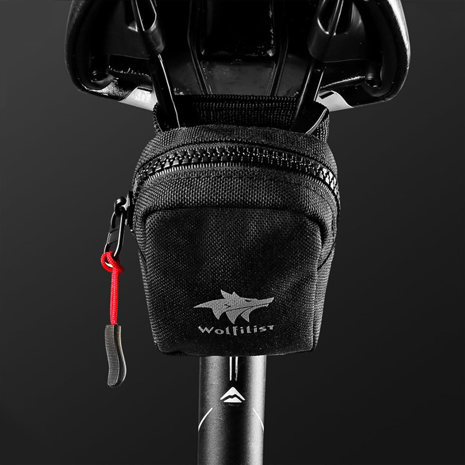 Compact Cycling Saddle Bag - Fits Under Bike Seat for easy storage - Road Bike & Bicycle Seat Bag - Tiny Durable & Water-resistant (Mini) - Image 6