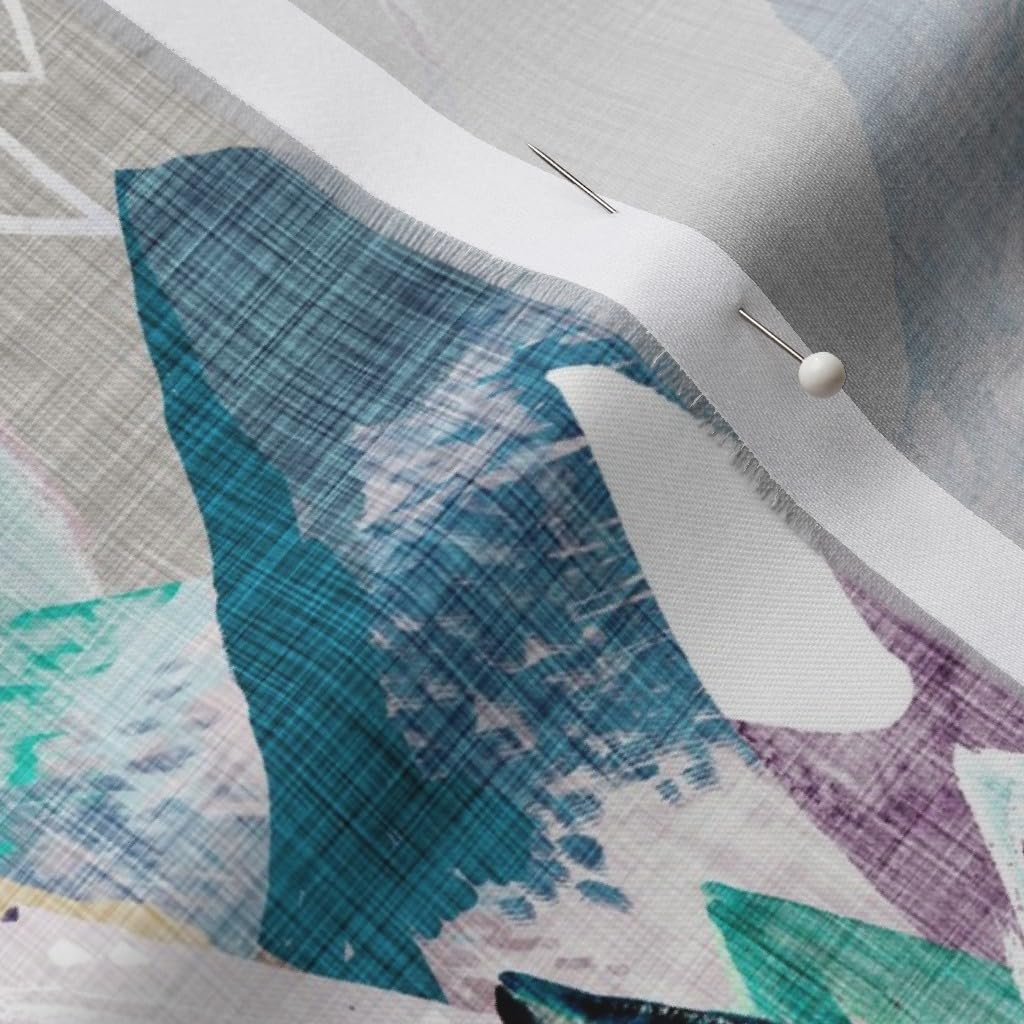 Spoonflower Fabric - Call Mountains Rainbow Pink Purple Happy Girl Snow Colorful Mountain Printed on Organic Cotton Sateen Fabric by The Yard - Sewing Quilting Apparel Home Decor