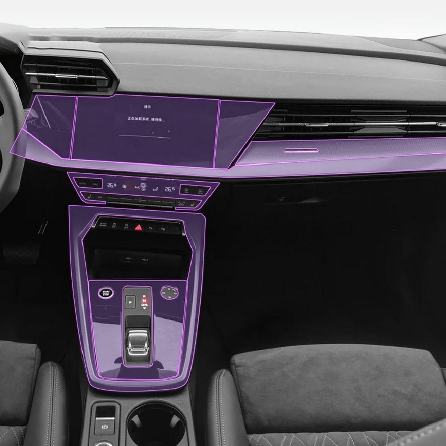 Film protection navigation Audi A3 8Y console écran tactile LCD anti-rayures transparent TPU