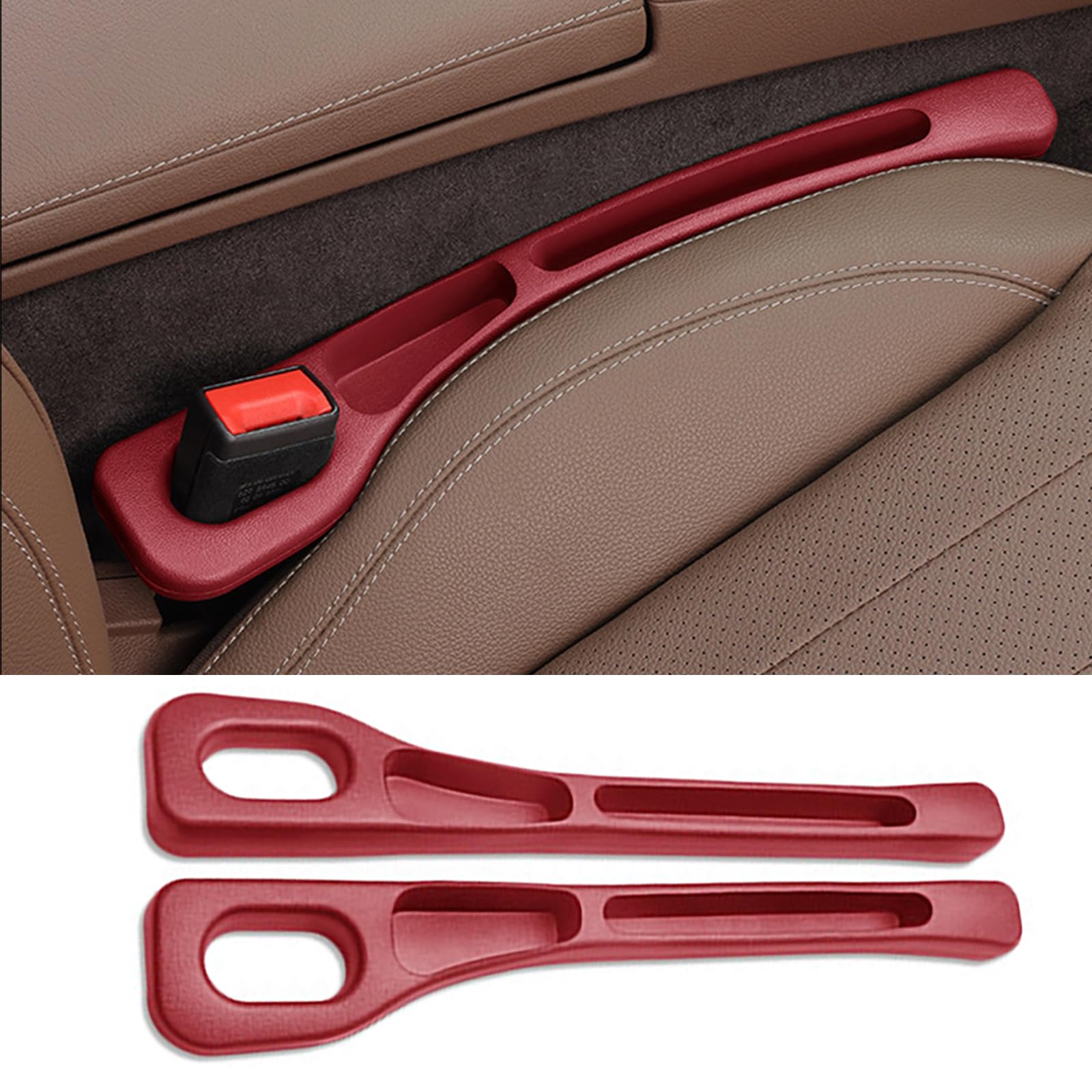 Zdpfdc Red 1 Set Car Seat Gap Fillers For Land Rover Range Rover Evoque/Range Rover Evoque 2000-2023 2024 2025, Seat Gaps Leakproof Plugging Strips Car Organiser Car Interior Accessories,