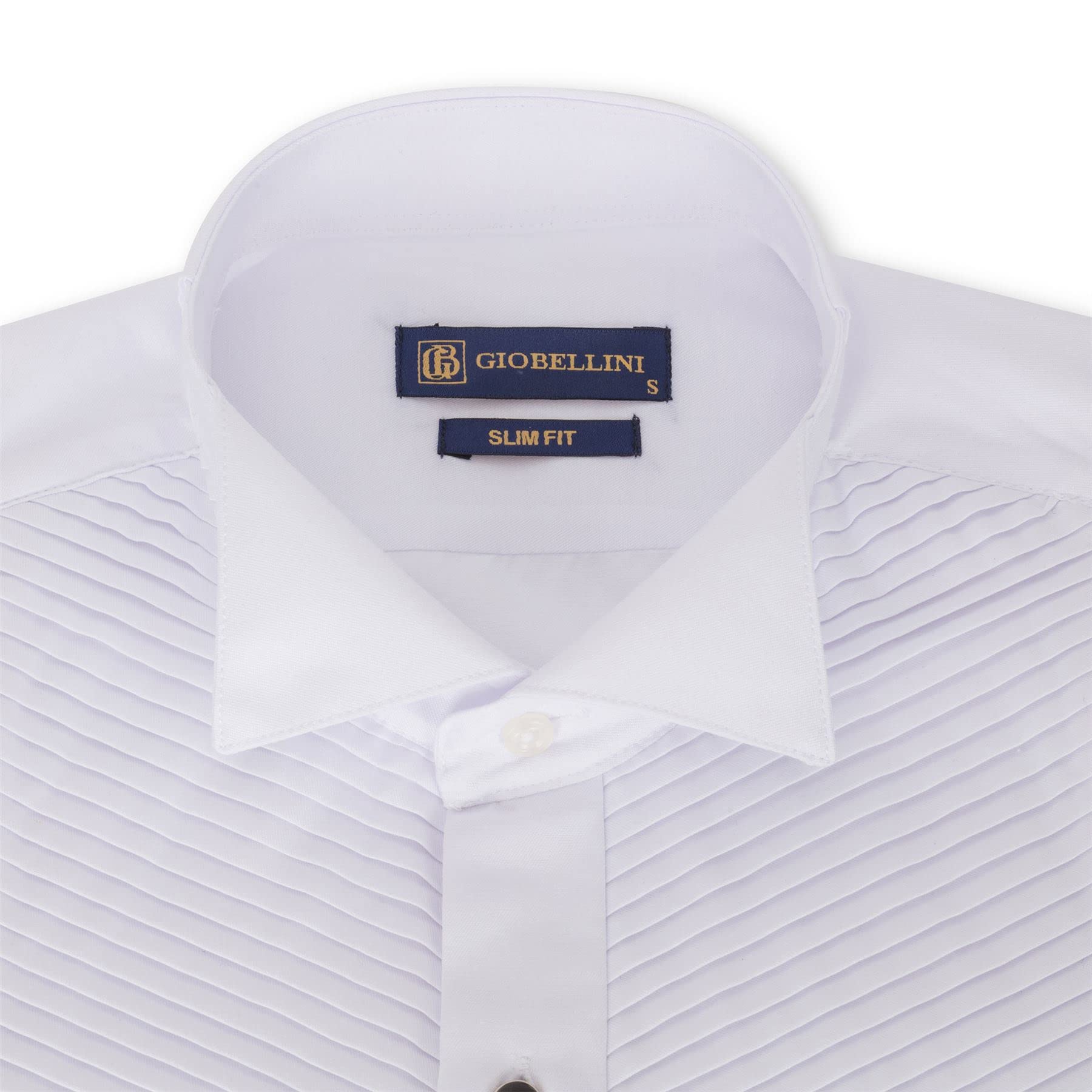 TruClothing.com Weißes Hemd für Herren mit Flügelkragen Smoking Doppelmanschette Satin Baumwolle