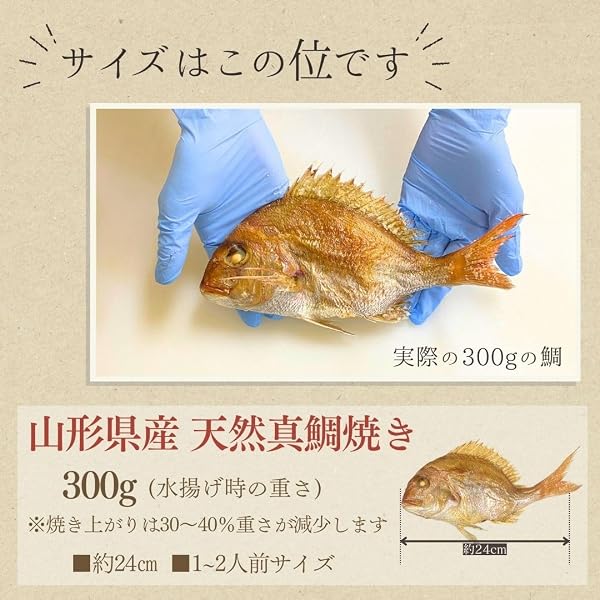 お食い初めセット《こんぱくと》鯛300g(1~2人前サイズ)【祝い鯛+蛤のお吸い物+歯固め石】自宅用(段ボールでお届け) オリジナル100日カード付!百日祝い セット 料理 飾り 山形県産天然真鯛 冷凍◆ - 4