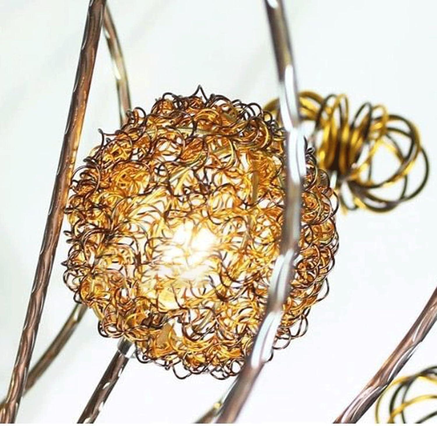 Floor Lamp Lámpara de Pie 12V/1.5W*7 Led Floor Lamps for Living Room American Style Art Carved Tall Standing Lamp Button Switch 160cm Reading Light for Bedroom Office Coffee Shop Bar Reading