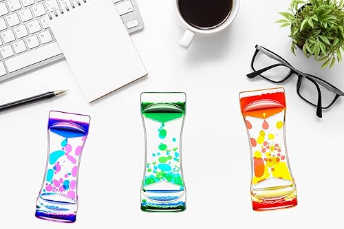 Miniatura 4 de Juego de 2 temporizadores de movimiento líquido para juguetes sensoriales, temporizadores de agua de aceite para ansiedad, juguetes para autismo,