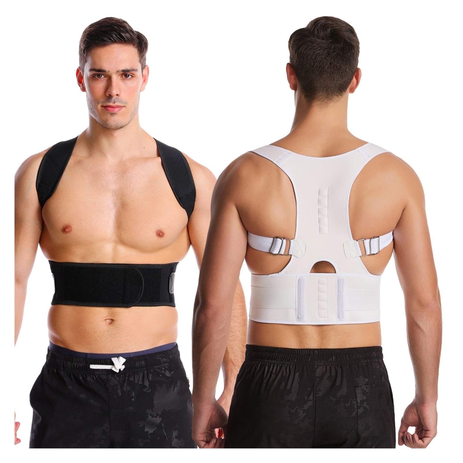Correttore posturale Magnetico Regolabile per Uomo e Donna, Corsetto per la Schiena, Cintura per la Schiena, Supporto Lombare, correttore Dritto S-4XL