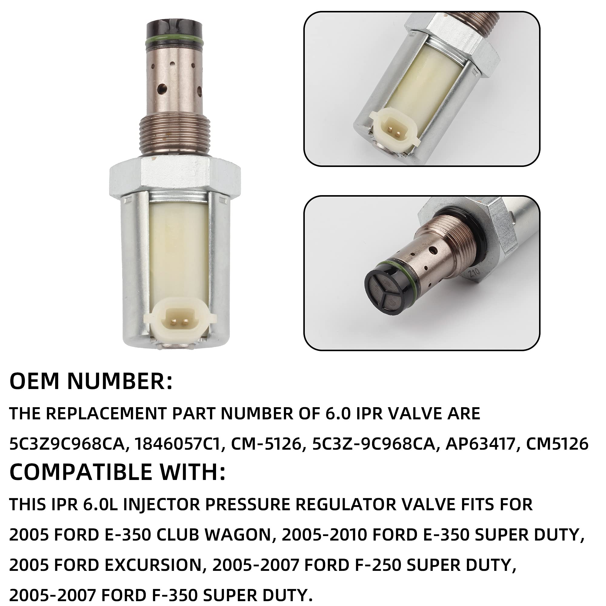 Amazon Com Dasbecan 6 0 Fuel Injection Pressure Regulator Valve Sensor Ipr Icp Compatible With Ford 50 E450 F250 F350 F450 F550 Super Duty 05 10 Replaces 5c3z9c968ca c1 Automotive