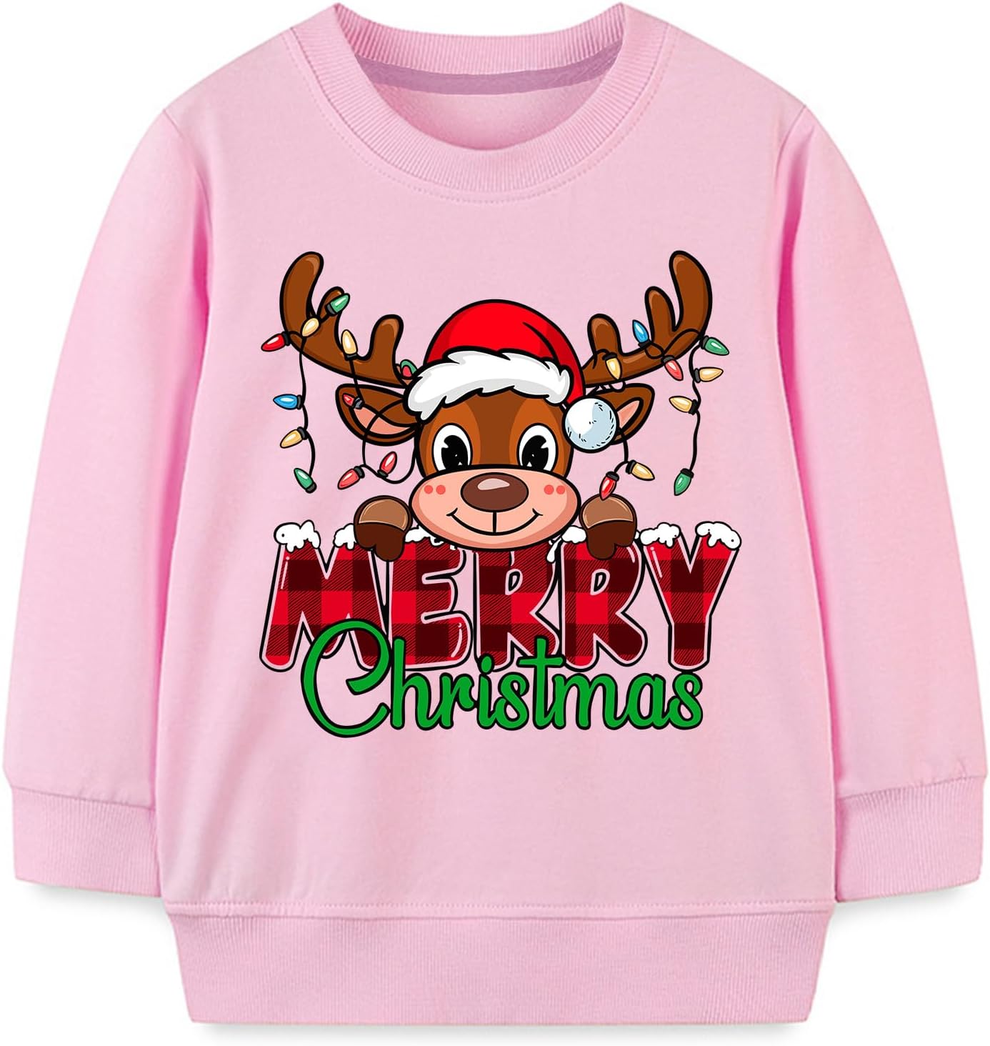 Boys Girls Christmas Sweatshirt Ugly Xmas Long Sleeve Toddler Kids Tops Truck Elk Pullover for 2-7 Years