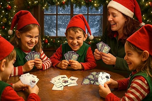 Miniatura 6 de Divertido juego de cartas de Navidad para familias y amigos  A partir de 7 años, 3 a 6 jugadores, gran regalo secreto de Papá Noel y relleno de