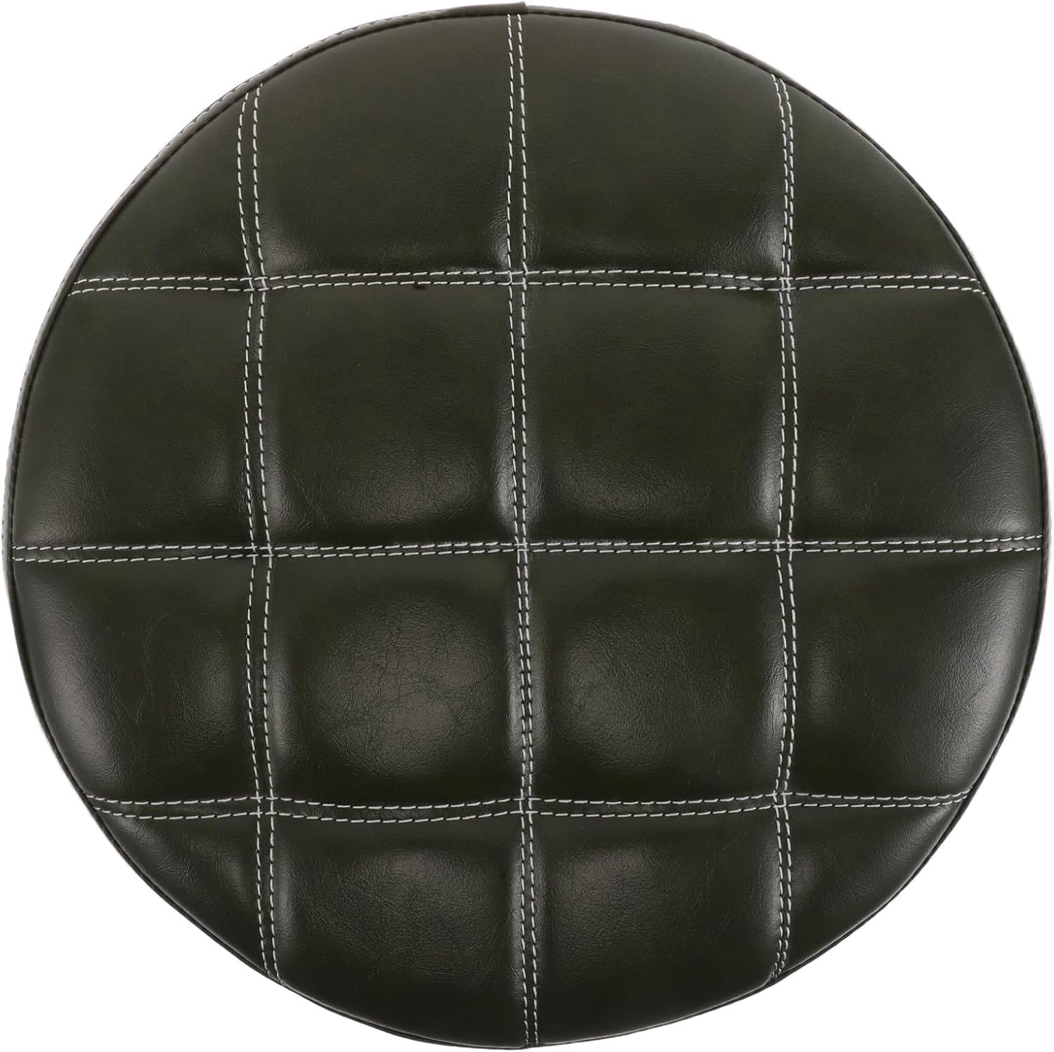 Pu Bar Stool Cushions - Padded Seat Covers Nonslip Round Seat Pad Replacement Plaid Mat for Restaurant Kitchen Dining Chairs