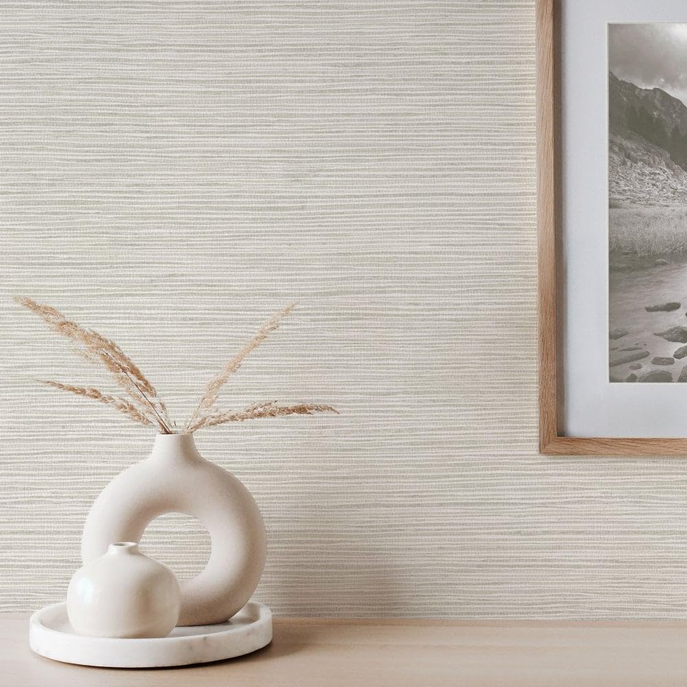 Crown Luxe - Fusion Weave Metallic Wallpaper (Fusion Plain Soft Grey)