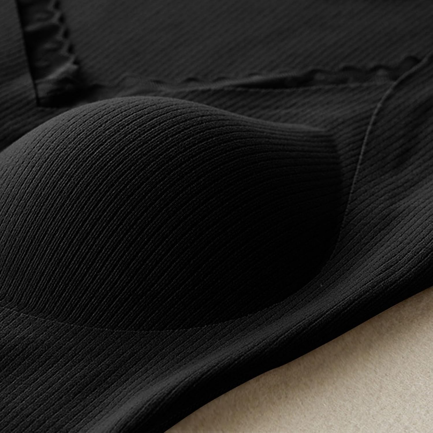 Winter Tank Tops for Women Solid Seamless Thermal Underwear V Neck Sleeveless Cozy Breathable Vest with Chest Pad