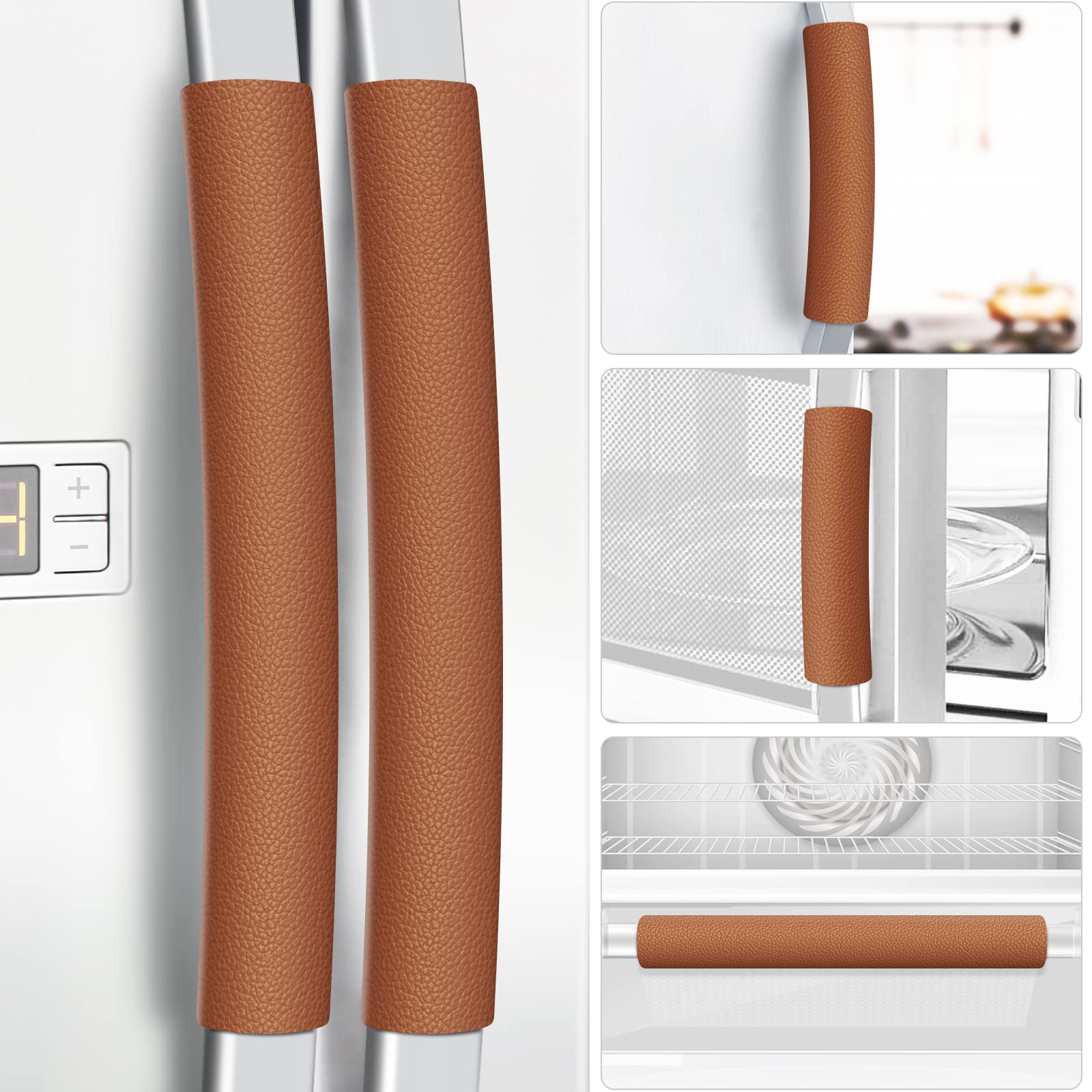 Housses de poignée de réfrigérateur en cuir lavable pour grand four et lave-vaisselle moderne