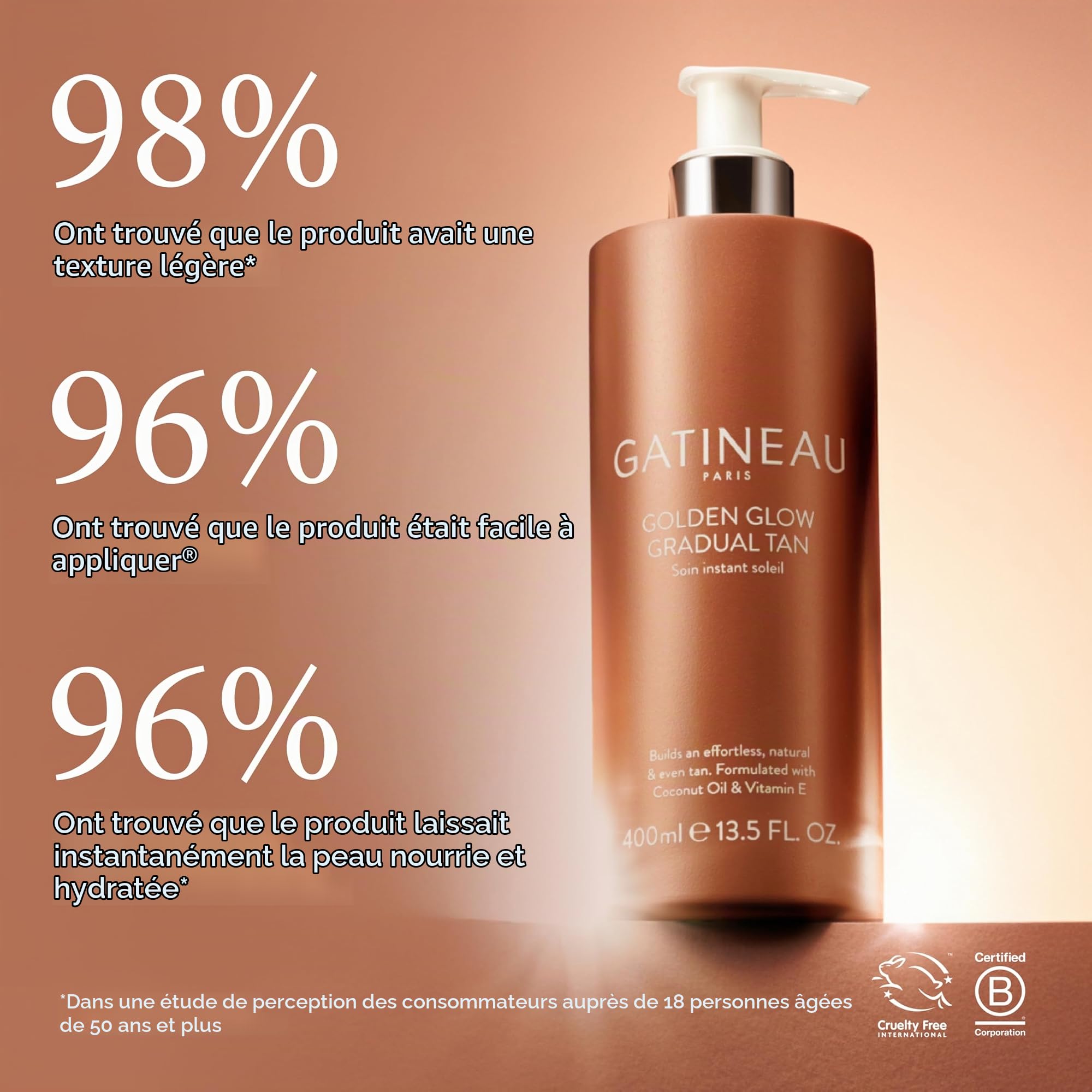 Gatineau Soin Corps Instant Soleil Auto-Bronzant, 400 ml