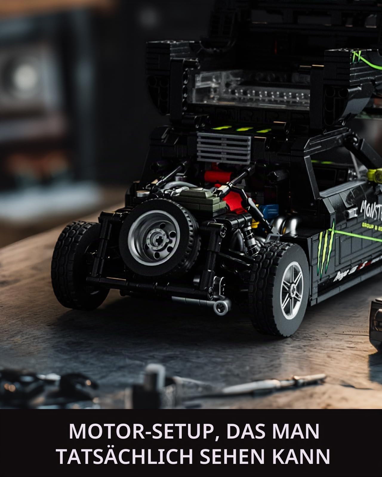 Nifeliz Rennwagen Modellbausatz, NF10365 | Klassisches Rallye-Fahrzeug Set für Erwachsene und Autoliebhaber, Sammlerstück zur Deko für Zuhause oder Büro