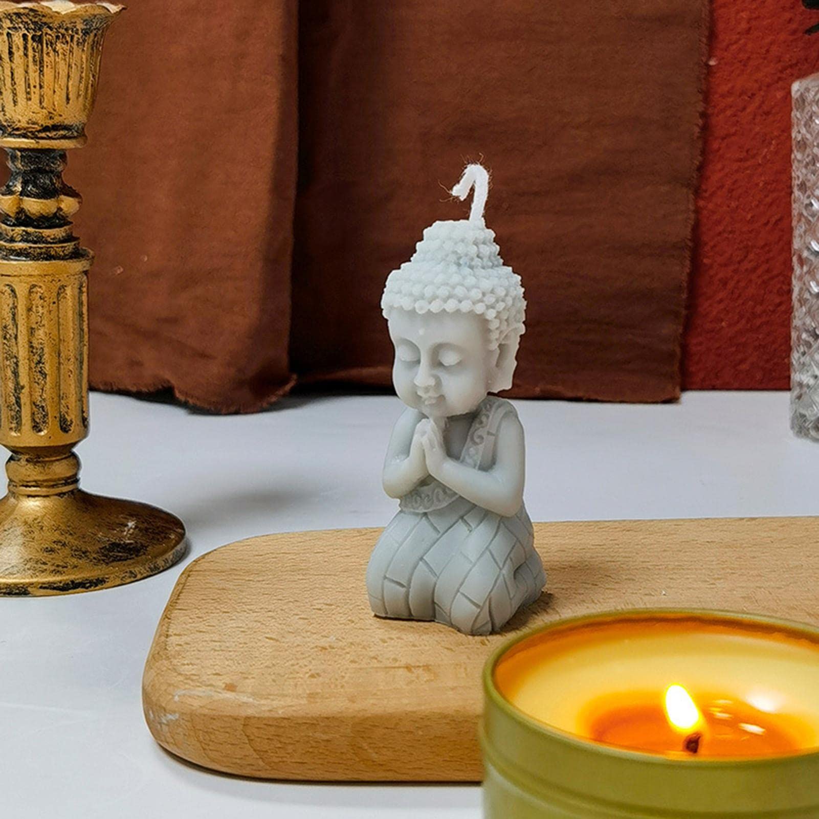 Redxin Buddha-Silikonform – Lebensmittelecht, Für Seife, Kerzen, Schokolade & DIY-Projekte