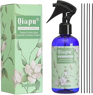 Natural Bedroom Linen Spray | Gardenia & Jasmine Scented Room Mist with Plant Extracts for Sheets, Pillows & Curtains – 9oz