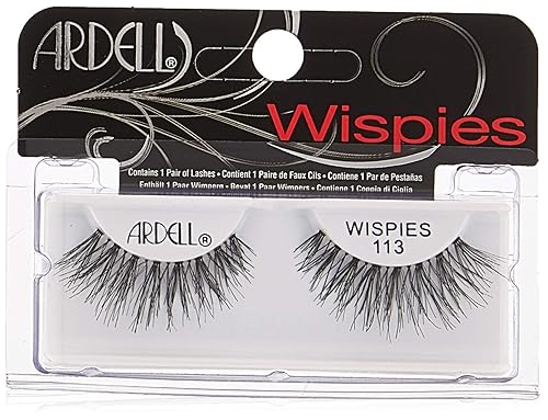 Ardell Par de pestañas de moda, color negro, 113 (paquete de 4)