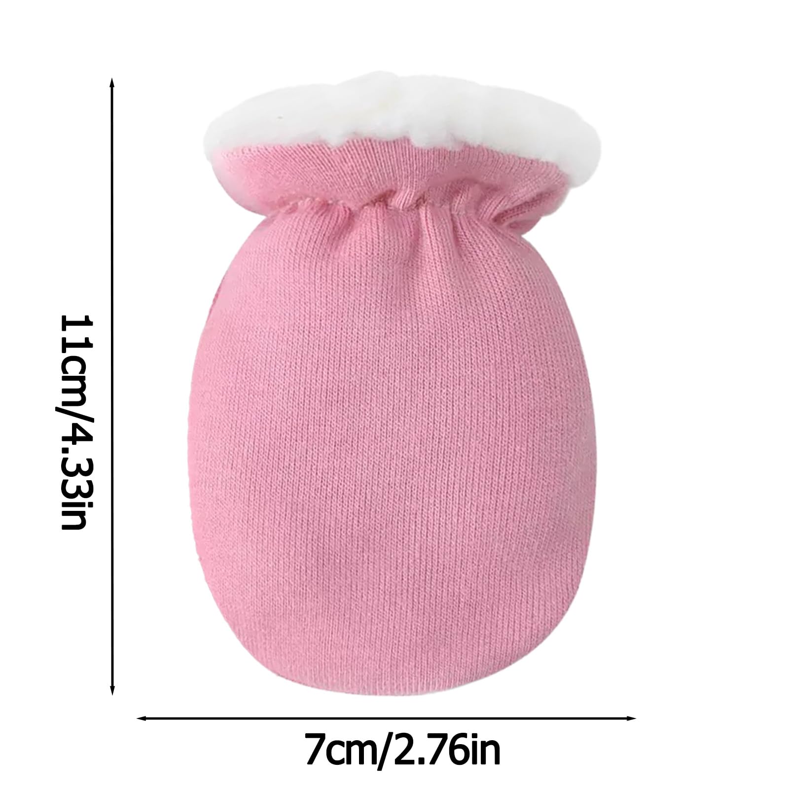 PandaEar 3 Pairs Baby Winter Mittens, Newborn Gloves Warm Fleece Lined No Scratch Mittens for 0-12 Months Infants Girls