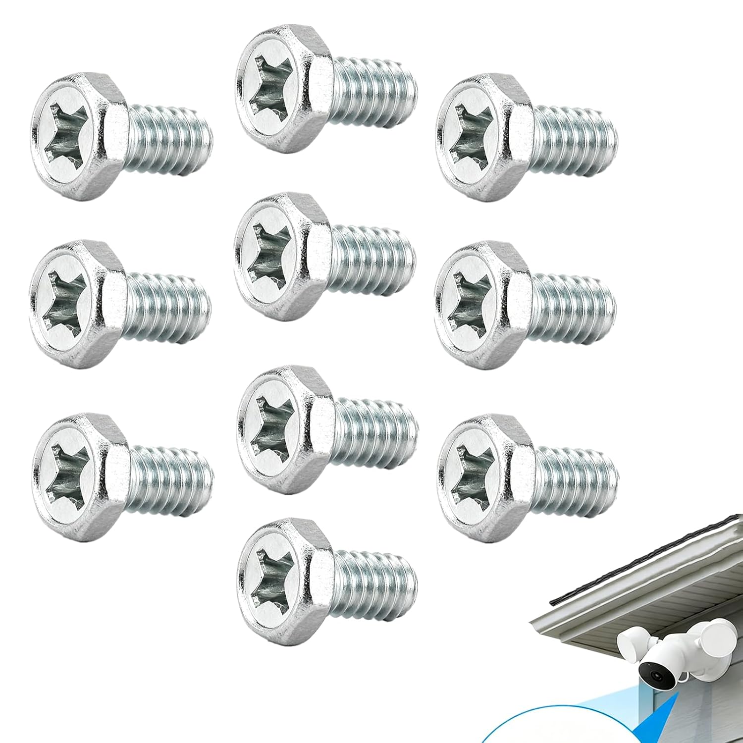 10 Pcs Security Mounting Screws Compatible with Google Nest Cam Floodlight Outdoor Camera Weatherproof Fasteners for Home Security Installation