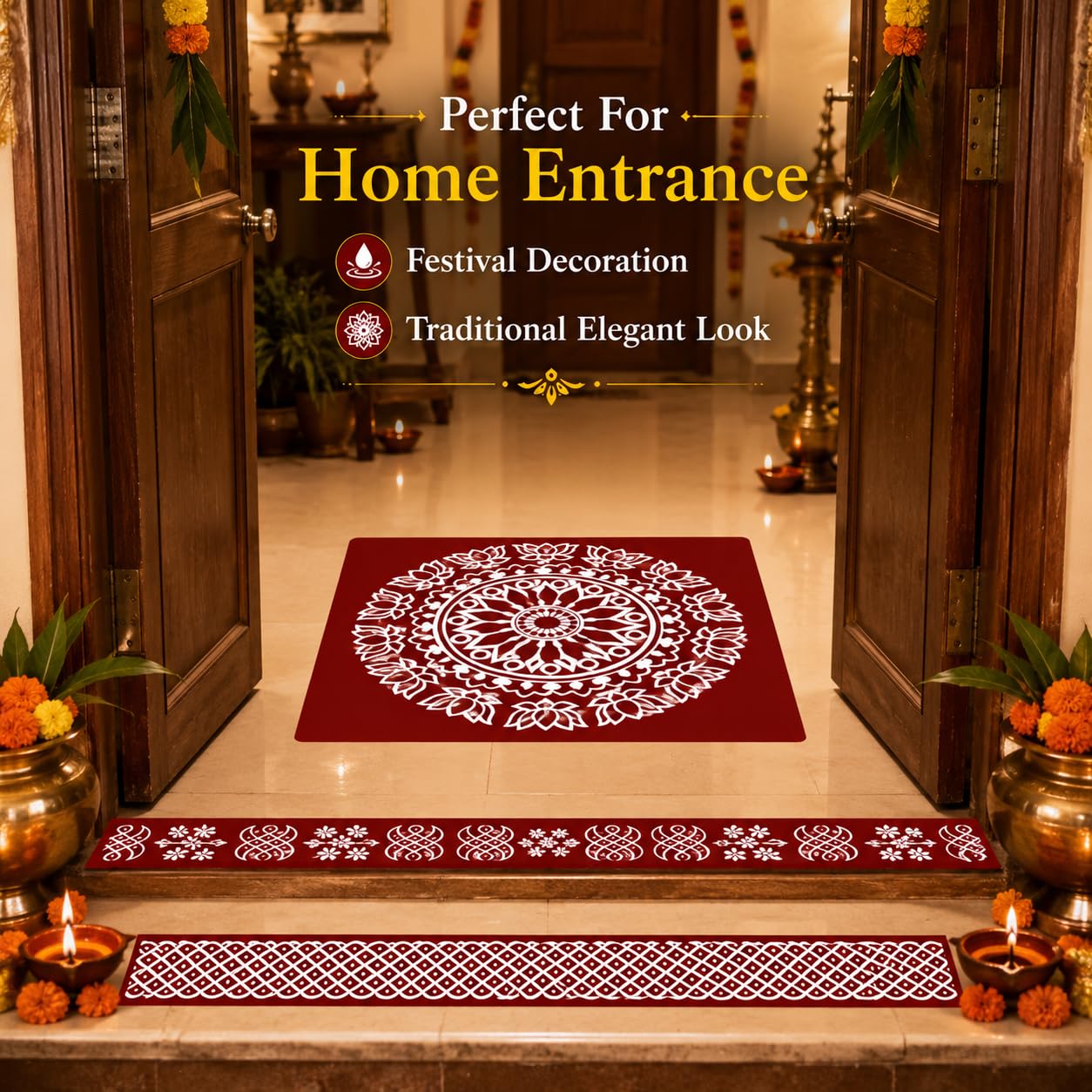 Rangoli Stickers - Diwali & Festival Decor -6 Rangoli Stickers - Diwali & Festival Decor -6