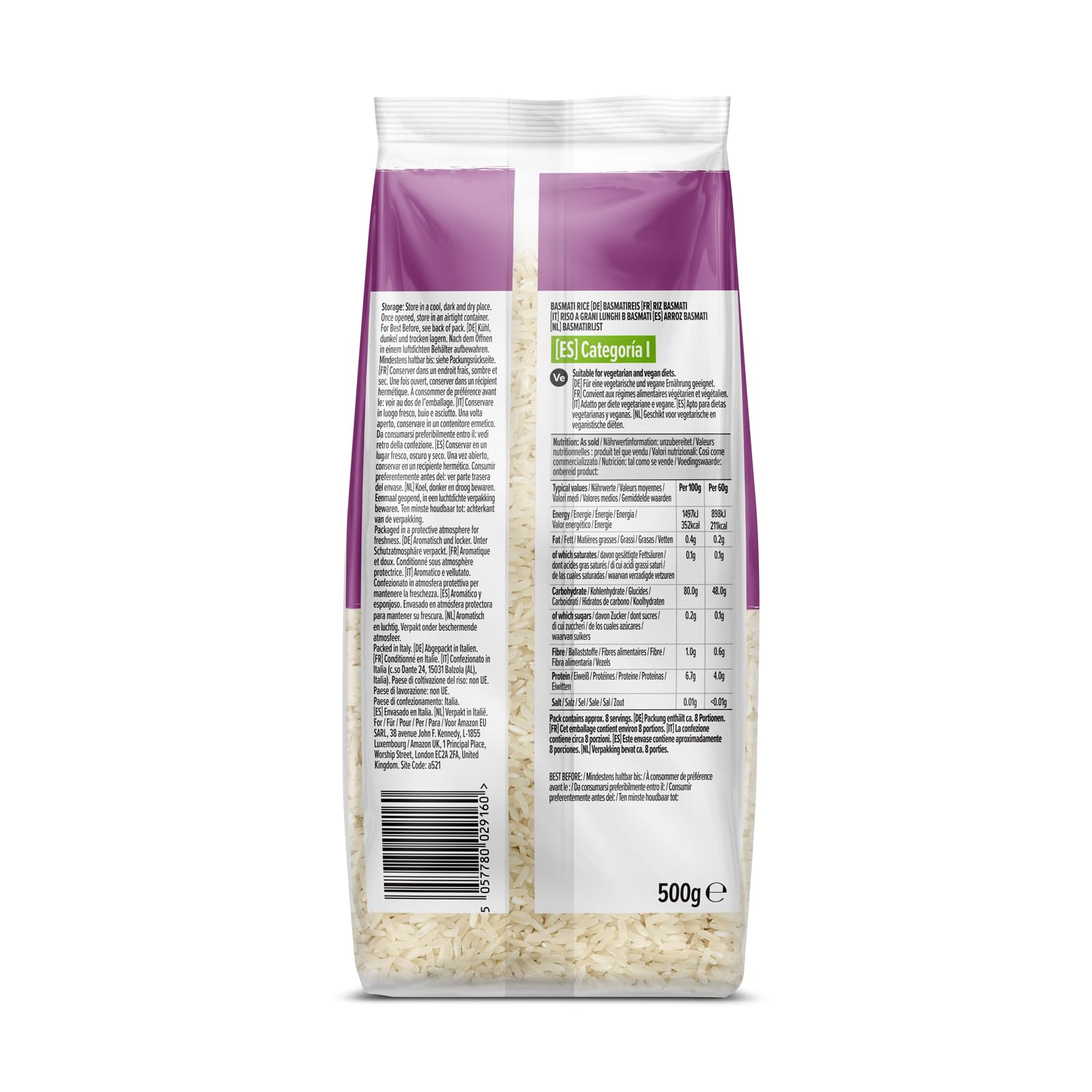 by Amazon Arroz Basmati, 500g