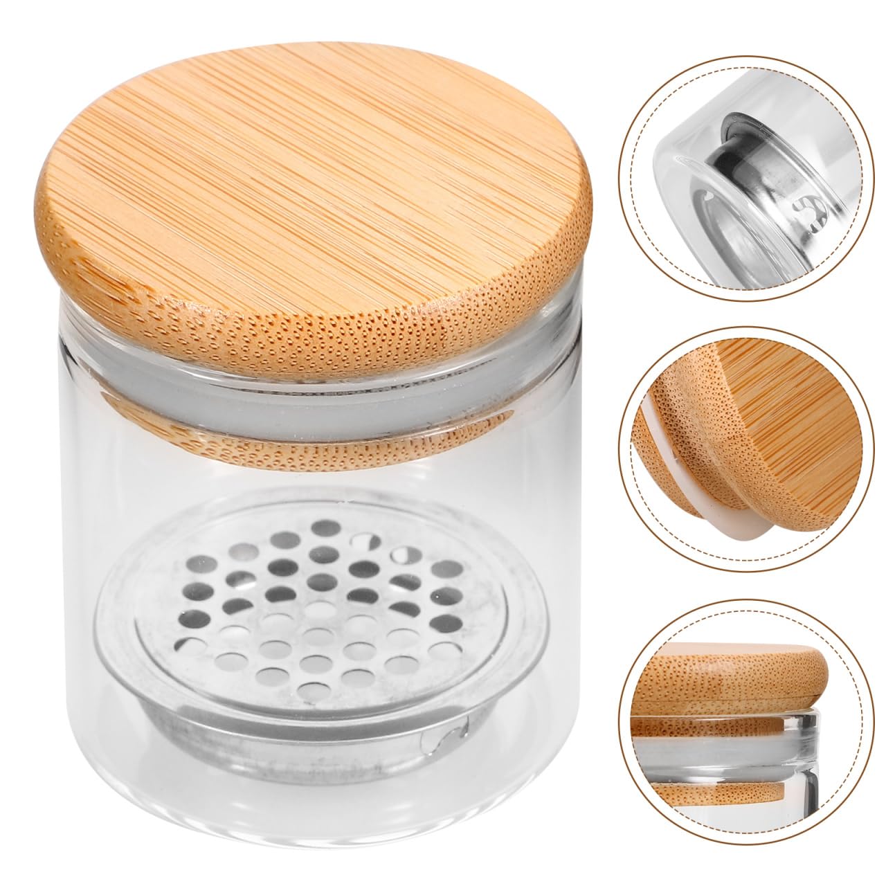 VILLCASE Nail Art Dish Cup with Filter Manicure Brush Washer Glass Bowl for Nail Brush Cleaning and Storage Large Capacity Rinse Tool