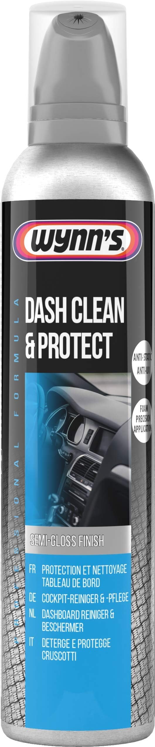 Wynn's 40303 Dash Clean & Protect, Touchscreens, Active Foam, Precision Application, Dashboard, Trim, 300 ml