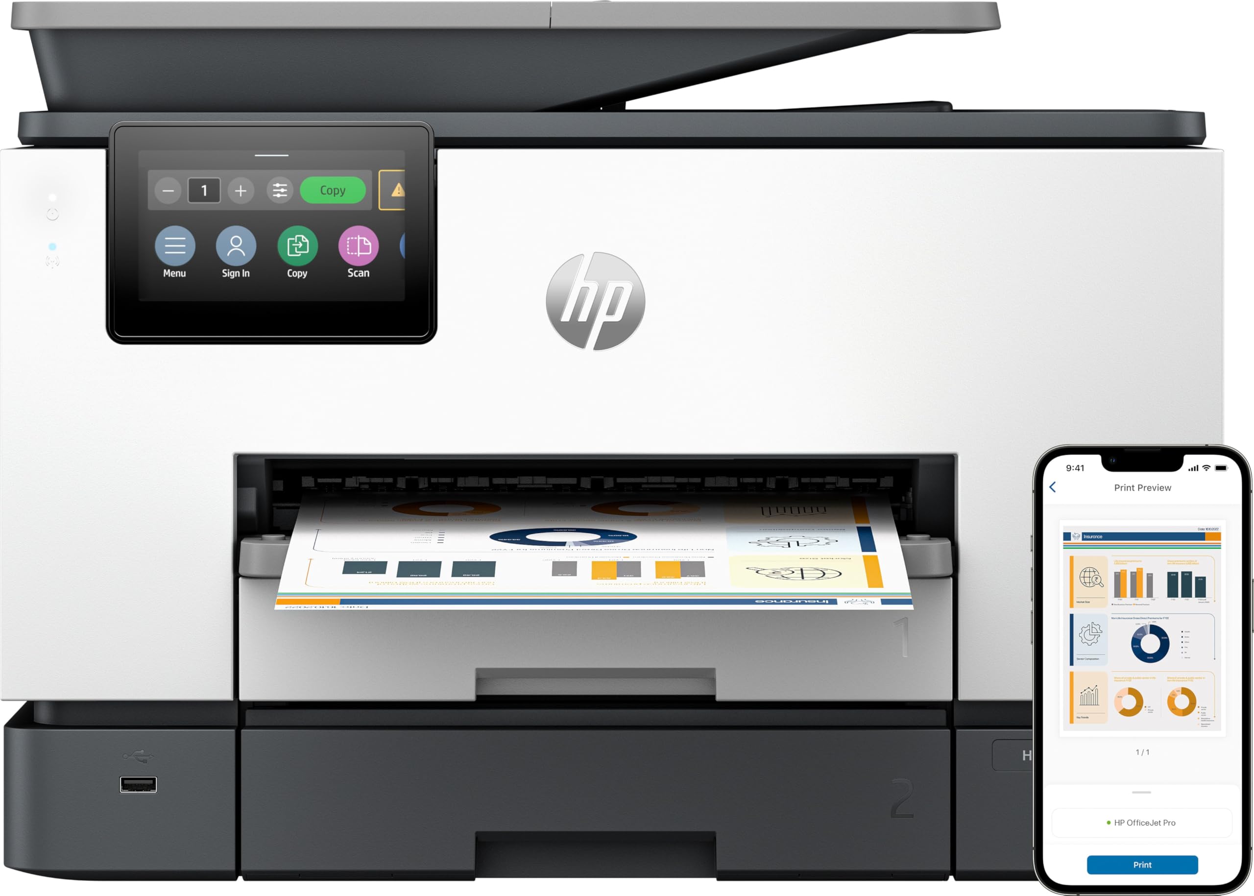 HP OfficeJet Pro 9130b All-in-One Printe