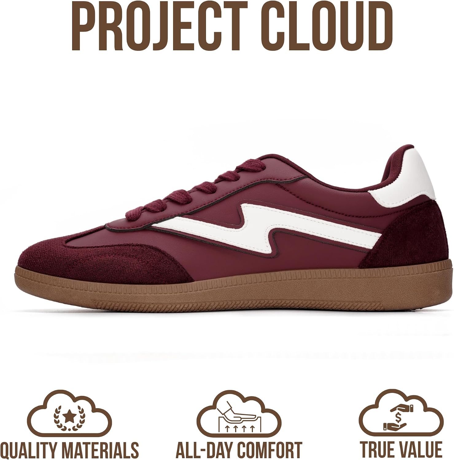 Project Cloud Fashion Sneakers for Women 2026 - Lace-Up Shoes Trendy Women Sneakers with Memory Foam Insole Women's Fashion Sneakers Non-Slip Womens Shoes (Irita)