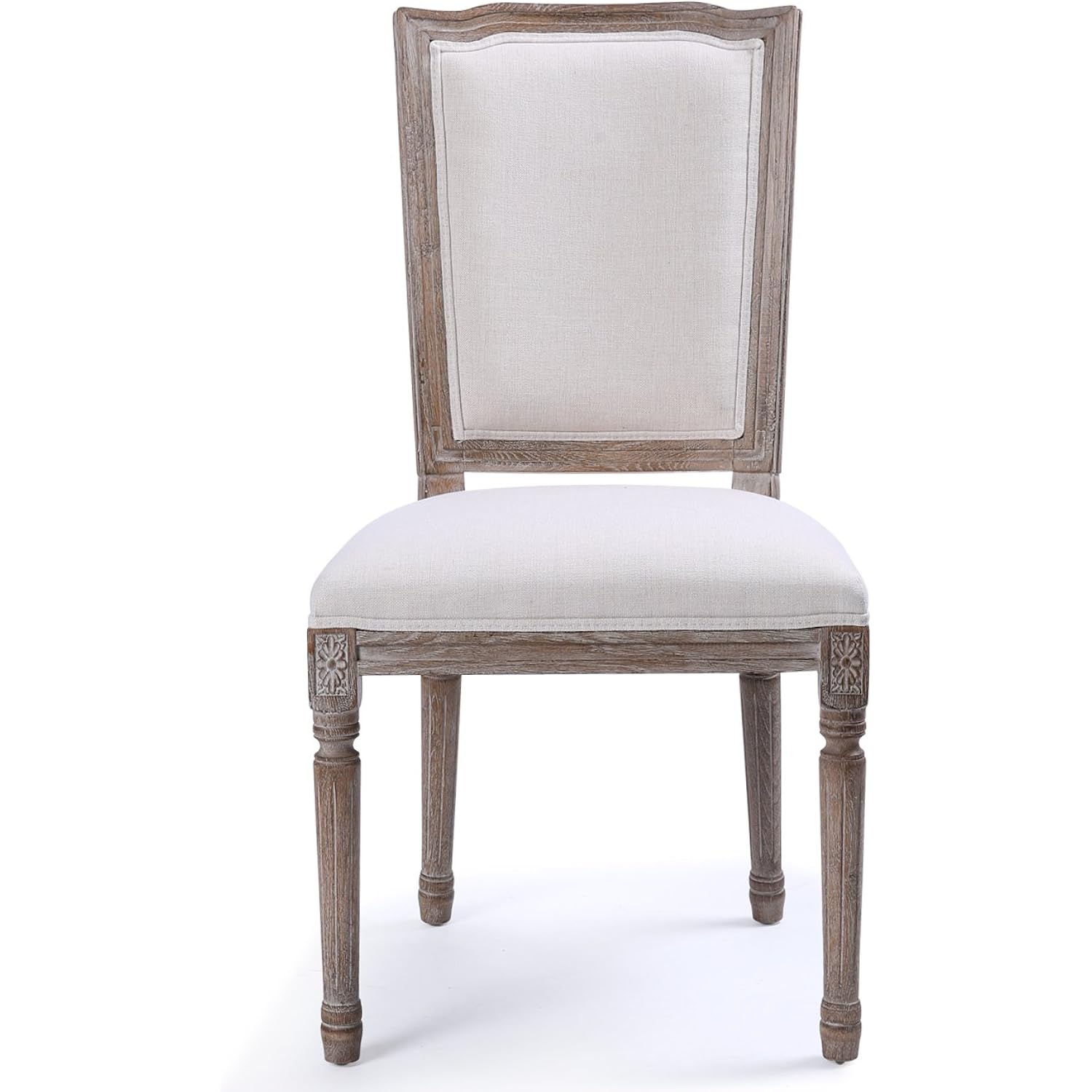 BELLEZE Set of (2) Modern Classic Elegant Upholstered Linen High Back Formal Dining