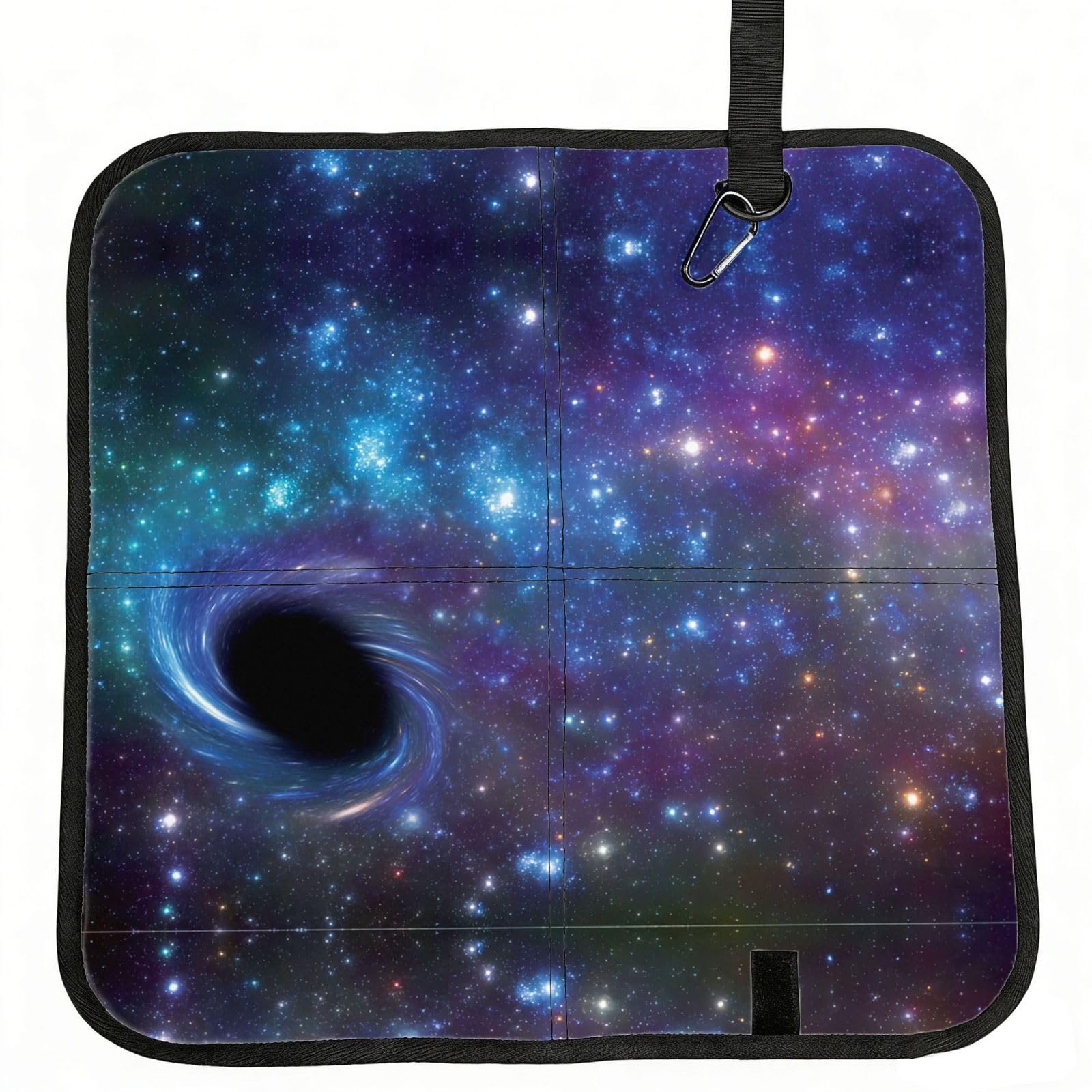 DIEzig Galaxy Printed Compact Foldable Sitting Pad Oxford Base, Portable Cushion for Fishing Sports Events