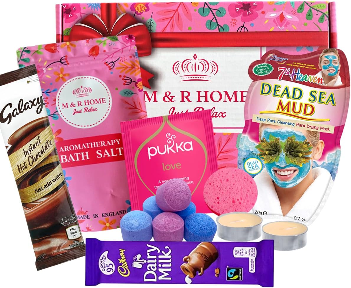 Happy Birthday Gift Box, Birthday Pamper Gifts for Women, Relaxation Self Care Package for Her, Hug in a Box Presents Women Best Friends Mum Sister Wife Thank You Gift
