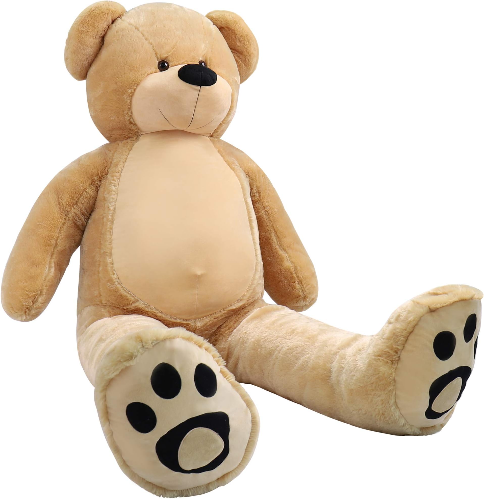 VERCART Big Teddy Bear 180cm XXXL Plush Bear Toy Stuffed Animals Doll Birthday Gift for Kids Christmas Valentine Anniversary 70.8In Brown