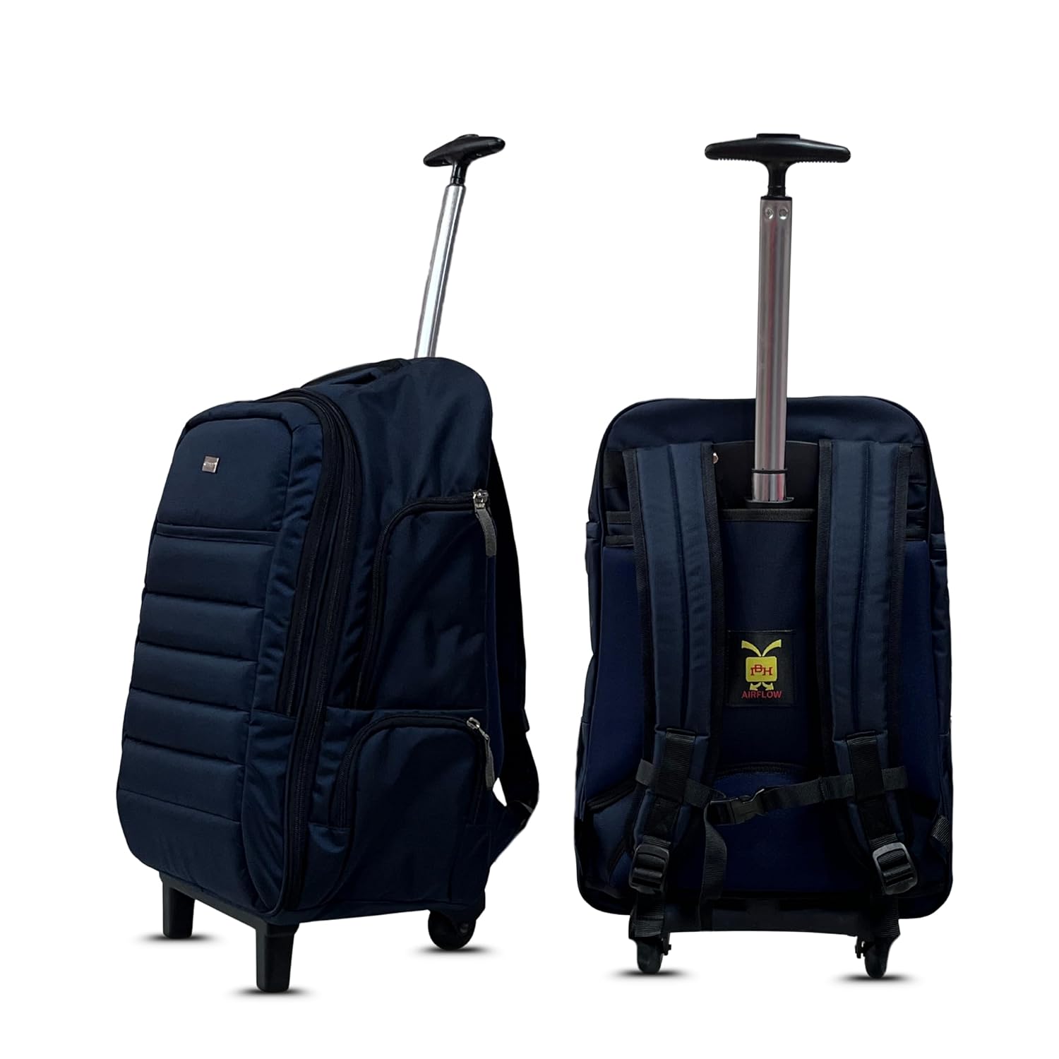 IBH 40L Wheel Trolley Rolling Backpack Convertible 15.6-inch Laptop Sleeve Waterproof Light-Weight Pocket Roller Cover Alu... - Review, Price and Buying Guide