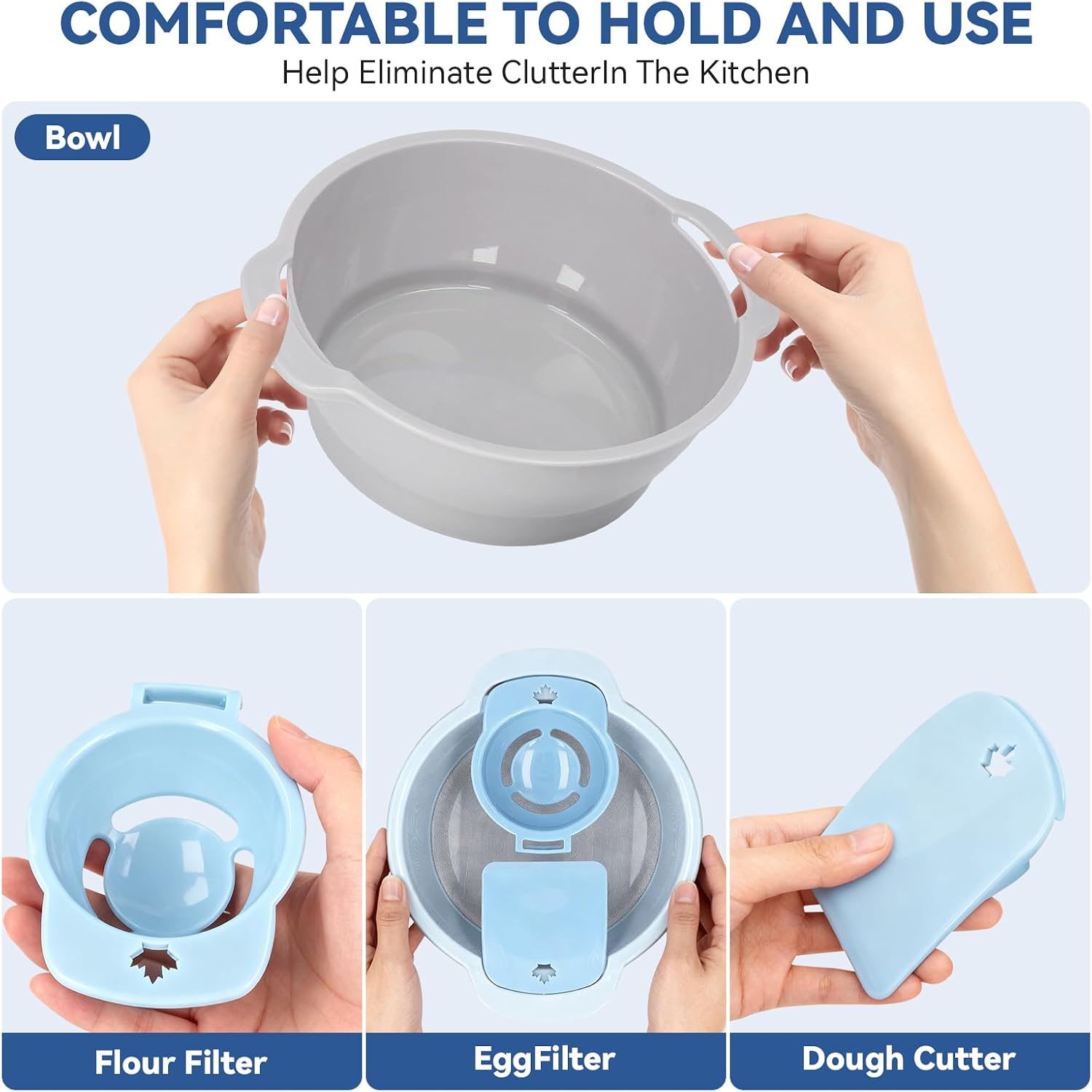 Pilipane Trimming Tray Kit, 4Pcs Stackable Pollen Screen Flour Sieve Set Flower Dry Sifter with Mesh and Bottom Harvest Bin for Kitchen Baking Pollen Collecting