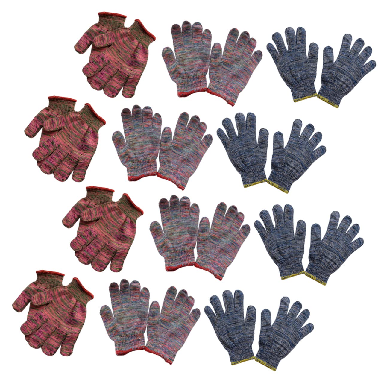 SHINEOFI 12paia Guanti Per Da Giardinaggio Antiscivolo in Nylon Traspiranti Ed Elastici Adatti Giardinaggio Pulizie Domestiche e Da Te