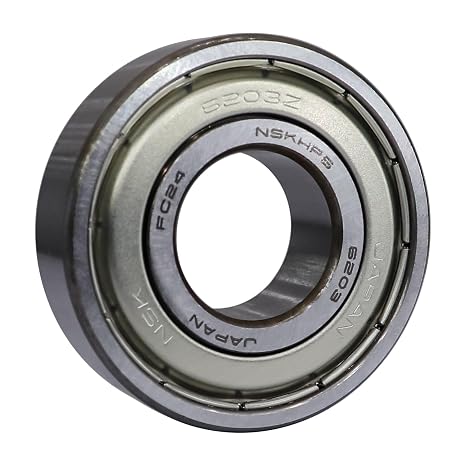 2PACK NSK 6203-ZZ Double Metal Seal Bearings 17X40X12MM Made in Japan Deep Groove Ball Bearings