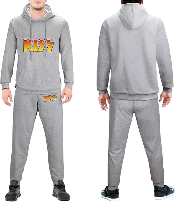 Amazon Kiss Band キス バンド パーカー メンズ 上下セット ジャージ かっこいい スポーツウェア ズボン スウェット 無地 スポーツ ファッション 男女兼用 ルームウェア 大きいサイズ L ジャージ上下セット 通販