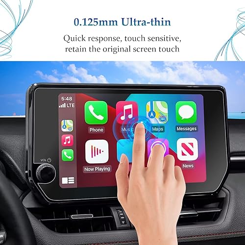 Miniatura 2 de SKTU 2 piezas para Toyota RAV4 2023 2024 2025 Accesorios protectores de pantalla para Toyota RAV4RAV4 Hybrid 2023-2025 de 10.5 pulgadas de