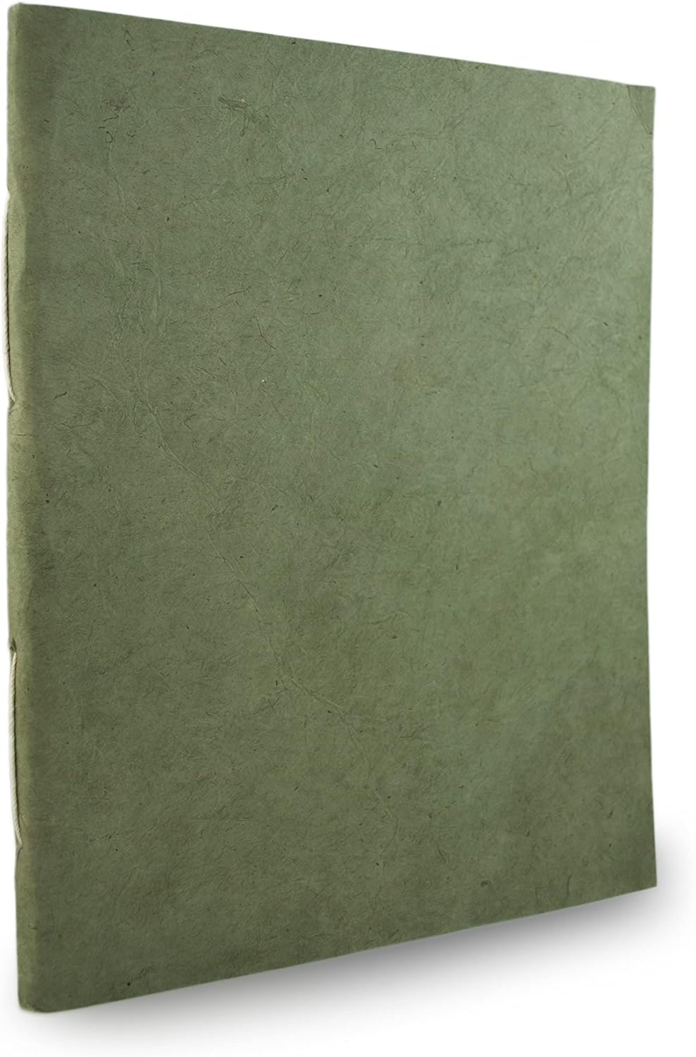 Nepali Companion 8.5x11 inch Notebook with Handmade Paper and Vegetable-Dyed Softcover, Vintage Composition Notebook for Office, School, and Home, Handcrafted in Nepal (Large, Sage)