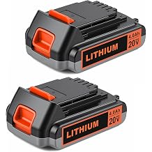 2-Pack 4.0Ah 20V Lithium Battery for Black and Decker Power Tools