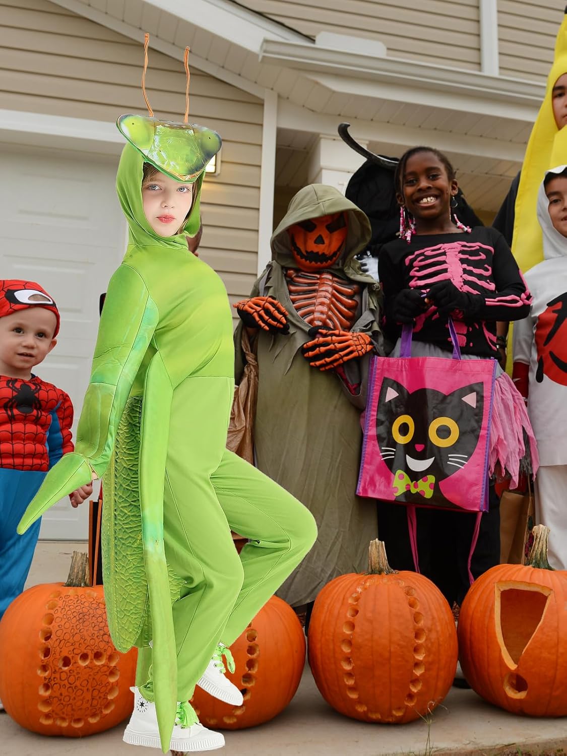 Inflatable Praying Mantis Costume, Blow Up Kids Insect Animal Suit, Funny Halloween Costume for Party Cosplay Dress Up - Image 6