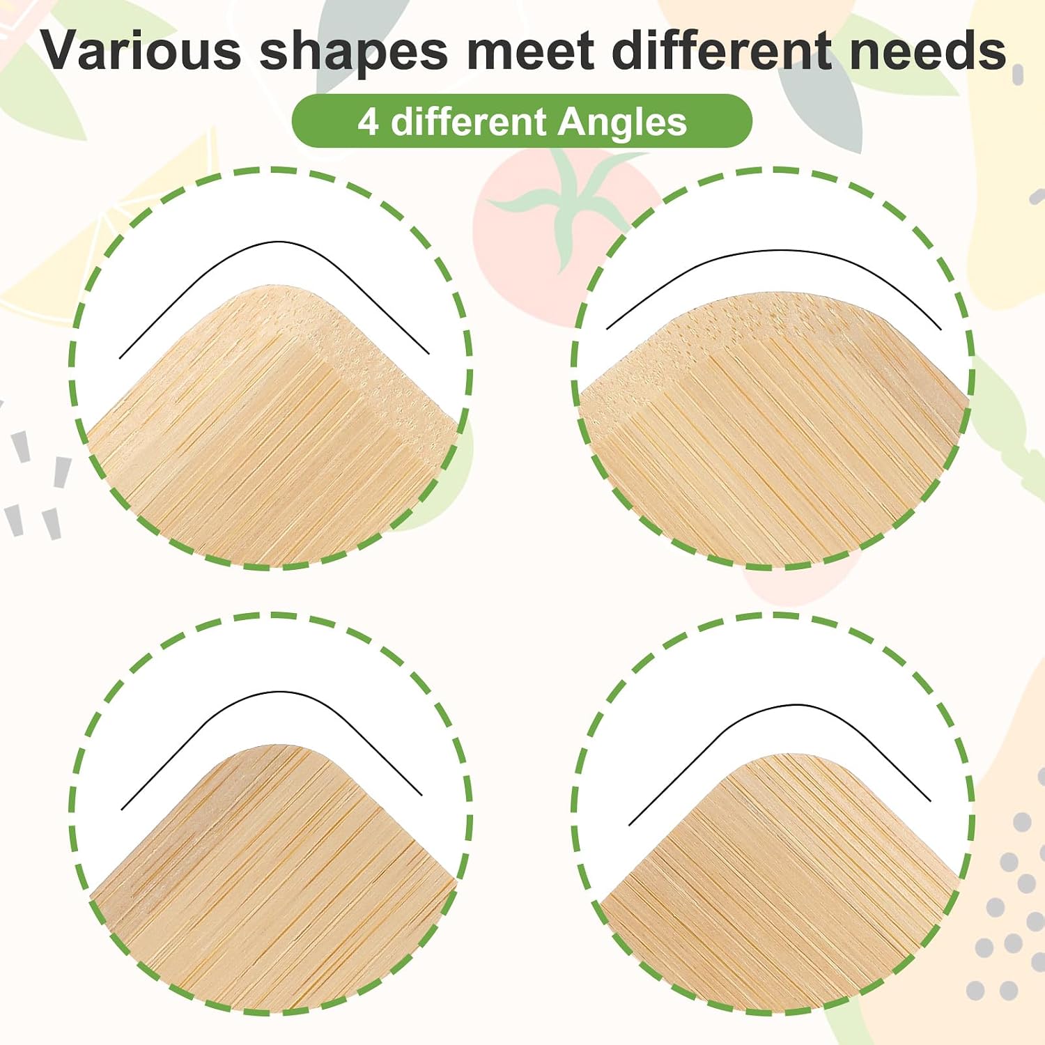 3pcs Bamboo Pan Scraper Pan Scraper for Cast Iron Skillet Cookware Cleaning Heat Resistant Kitchen Scrapers for Clean Pans Dishes Bowls and Plates Removes Food Effectively Without Scratching image 2