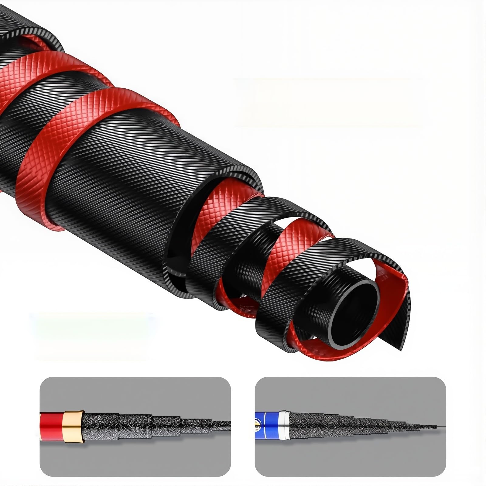 Canne à pêche télescopique en Carbone 8m-16m Ultra-LéGer Ultra-Dur Canne A Carpe Canne a Peche Chinoise Canne A Peche Au Coup Convient Aux Lacs RéServoirs RivièRes Et éTangs(Red,12m)