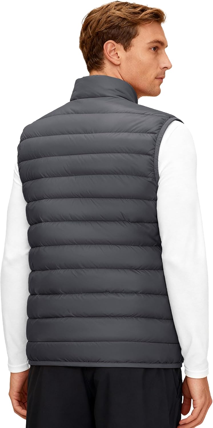 TACVASEN Men's Lightweight Packable Puffer Vest Outerwear Winter Water Resistant Sleeveless Jacket for Outdoor Golf Work - Image 6