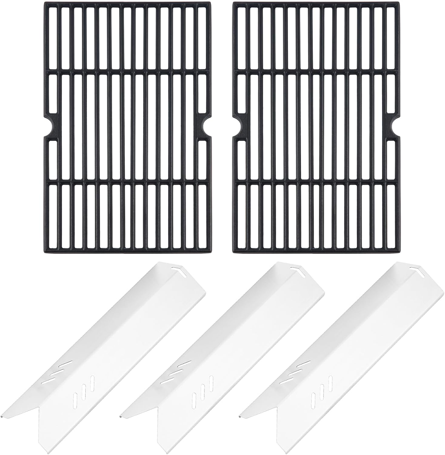 G1707-010 Grill Grates B0212-040 Heat Plates Grill Replacement Parts for Blue Rhino 3 Burner Grill Parts GBC1932L G1406-010 G1707-020 Backyard GBC1406W-C GBC1406W 55-10-045 G1406-010 G1707-010 Grids