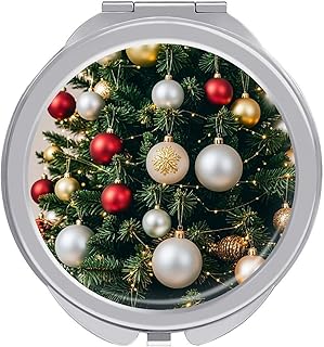 Makeup Mirror Christmas Tree with Colorful Ba...