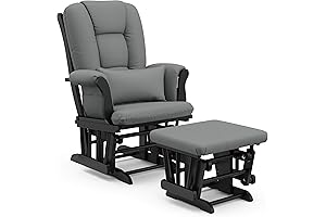 Storkcraft Tuscany Rocking Glider and Ottoman with Lumbar Pillow