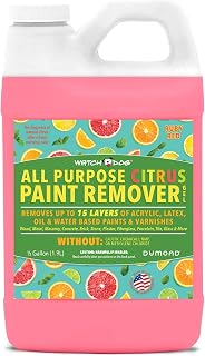 Watch Dog All Purpose Citrus Paint Remover - Ruby Red Color, Citrus Scent - Removes Multiple Layers of Paint (Latex, Oil, Acrylic, Water-Based), Varnish & Coatings - DIY Friendly - 1/2 Gallon