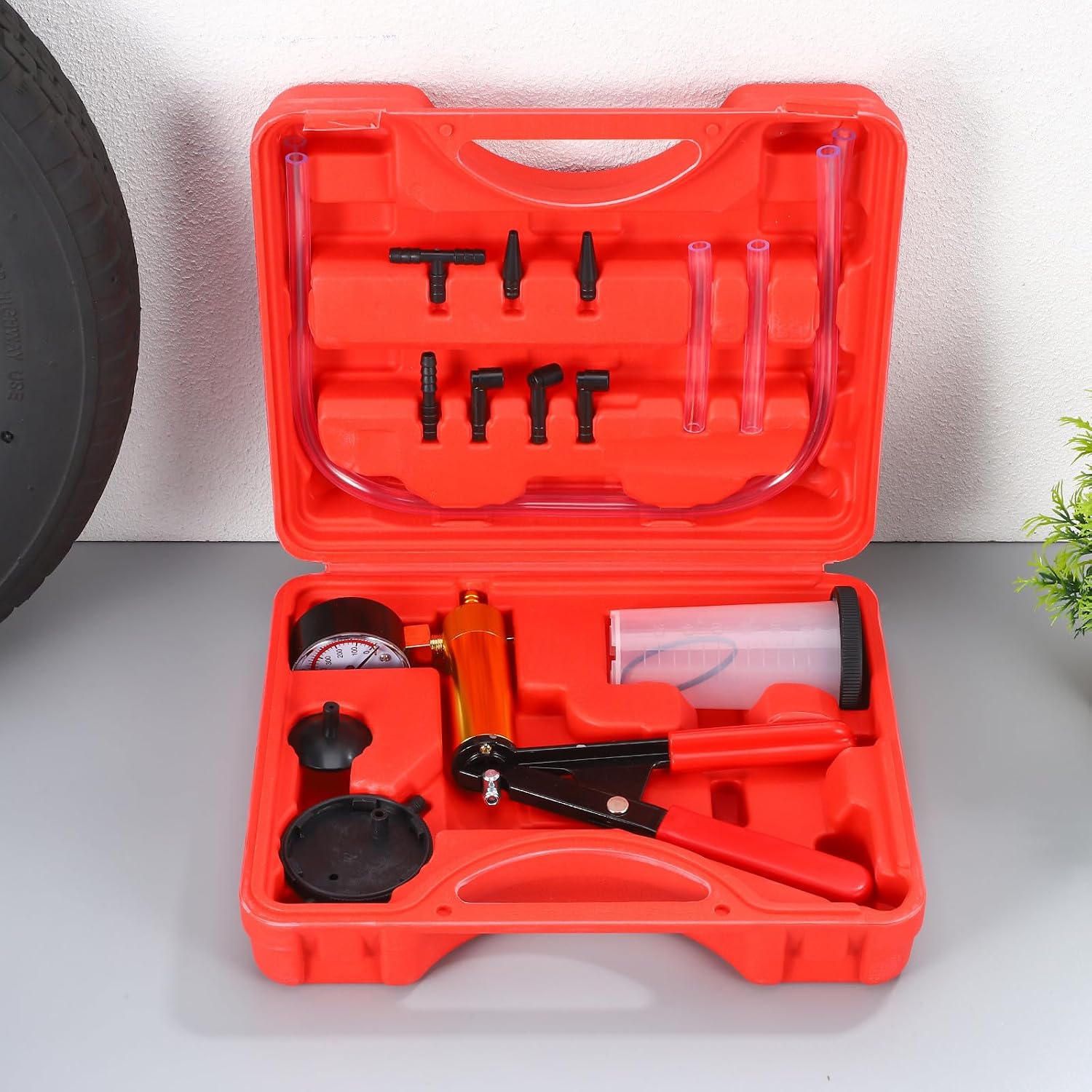 Handheld Vacuum Pressure Pump Tester, Plastic Copper